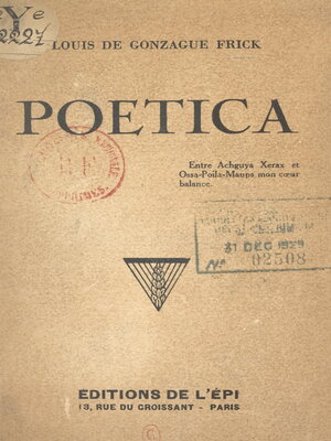 cover image of Poetica